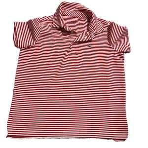 Vineyard vines size 7 red striped sankaty performance polo shirt